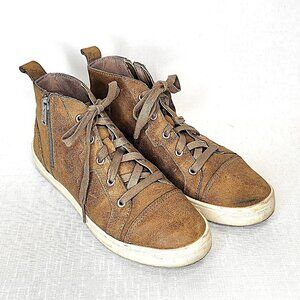 Rockport beige brown suede high top sneakers